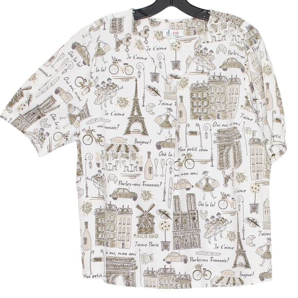 D&Co Top Preppy French Soft Girl Travel Cottage Romantic Wanderlust City Large - Picture 6 of 6